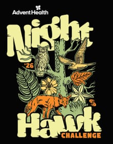 AdventHealth Nighthawk Trail Run - Night Owl 5K and Coyote 10K logo