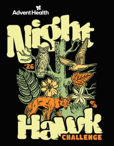 AdventHealth Nighthawk Trail Run - Night Owl 5K and Coyote 10K Logo