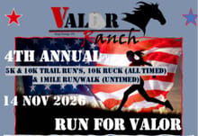 Run For Valor 10K + 5K Trail Run, 10K Ruck, Virtual 10K + 5K & 1 Mile Run/Walk logo