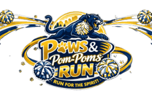 Paws & Pom‑Poms Run logo