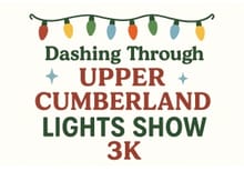 Dashing Through the Upper Cumberland Lights Fun Run! logo