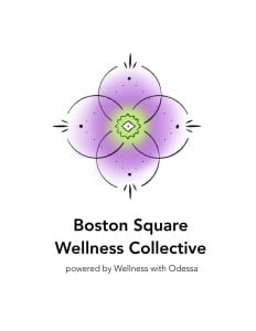 Boston Square Wellness Collective's 4th Annual SPRING INTO ACTION 5K Logo