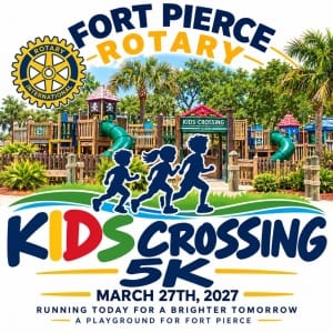 Fort Pierce Rotary Kids Crossing 5k Logo