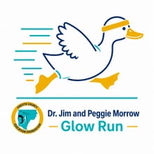 Dr. Jim and Peggie Morrow Glow Run 5K logo