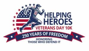 Helping Heroes Veterans Day 10K Logo