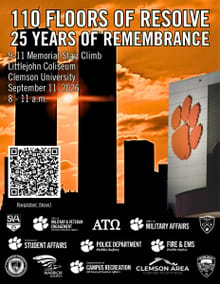 4th annual9/11 Stair Climb Clemson University logo