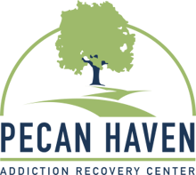 Fall into Recovery 5K presented by Pecan Haven  Addiction Recovery Center logo