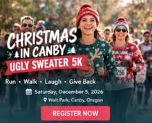 4TH ANNUAL Christmas in Canby Ugly Sweater 5K logo