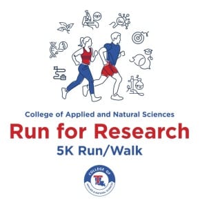 College of Applied & Natural Sciences: Run for Research Logo