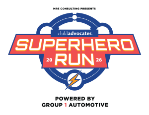2026 Child Advocates 5k and 1k Superhero Run Logo