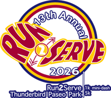 Run2serve 5K/1K Run/Walk logo