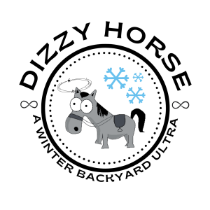 Dizzy Horse, A Winter Backyard Ultra Logo