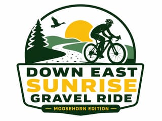 Down East Sunrise Gravel Ride - Moosehorn Edition Logo