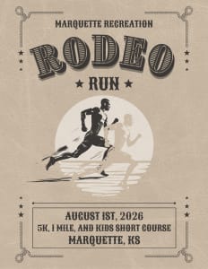 Marquette Rodeo Run Logo