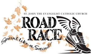 Sprint Like A Saint 5K Road Race Logo