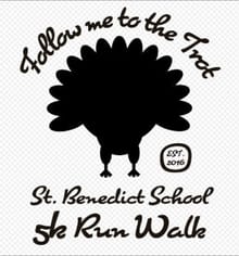 St. Benedict School Eleventh Annual Turkey Trot 5K Run logo