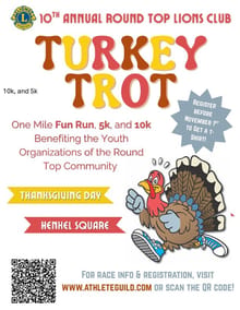 Round Top Lions Club Turkey Trot logo