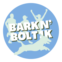 Bark n' Bolt 1K with the Pints and Pups Dog Expo logo