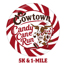 The Cowtown Candy Cane Holiday Run logo