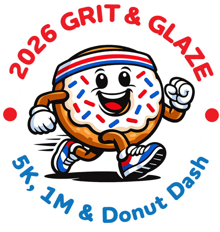GRIT AND GLAZE 5K, 1M & DONUT DASH logo