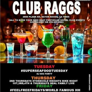 Club Raggs Baton Rouge logo