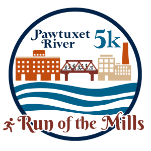 Pawtuxet River 5k: Run of the Mills Logo