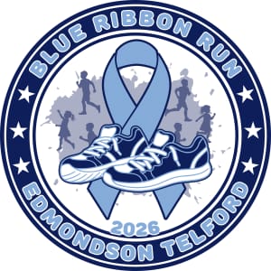 Blue Ribbon Run 5K Logo