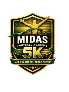 Midas FA 5K Race Against Childhood Obesity Logo