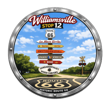 Solidarity Sidekick down Route 66 - Stop 12- Williamsville 6.6K logo