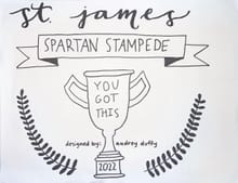 St. James Spartan Stampede logo