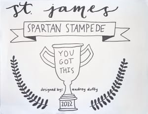 St. James Spartan Stampede Logo