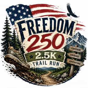 Freedom 250 2.5K Trail Race Logo