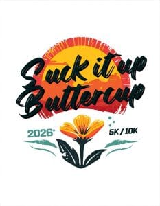 The Suck it up Buttercup 5K/10K Logo