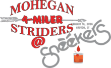 Mohegan Striders 4-Miler at Sneekers logo