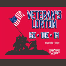 Veteran’s Lorton 5k, 10k, & 1M logo