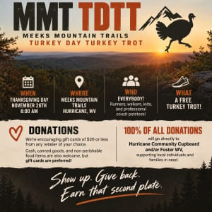 Meeks Mountain Trails Turkey Day Turkey Trot Logo