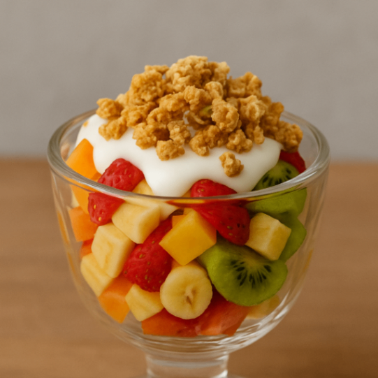 Ensalada Pequeña con Yogurt y Granola