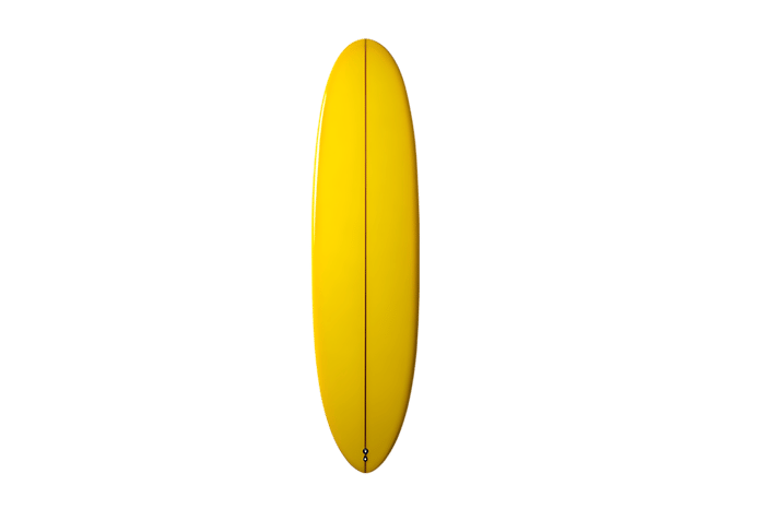 Sunny yellow surfboard ready for waves!