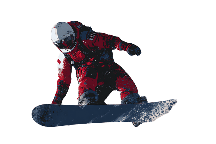 Snowboarder performing a trick in mid air.