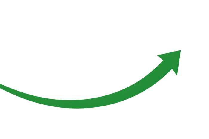 Green arrow pointing upwards