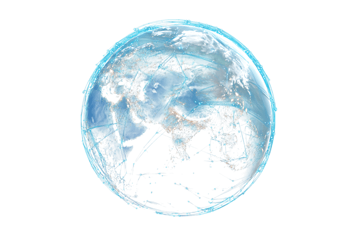 Global network connection, digital earth