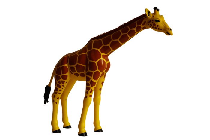 Toy giraffe with long neck