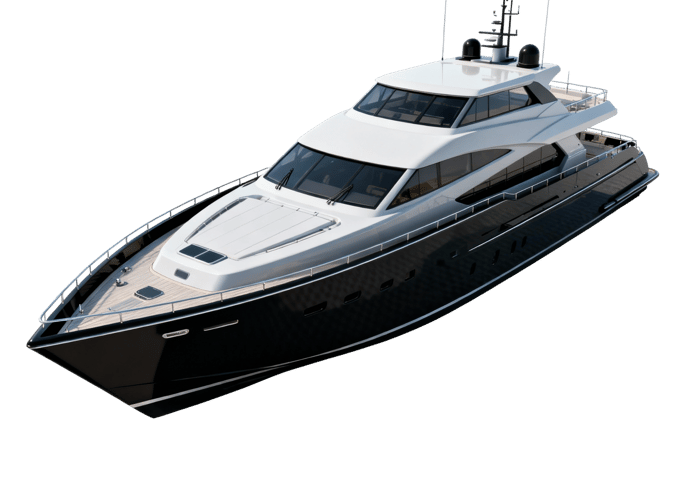 Modern luxury yacht for sea travel and recreation