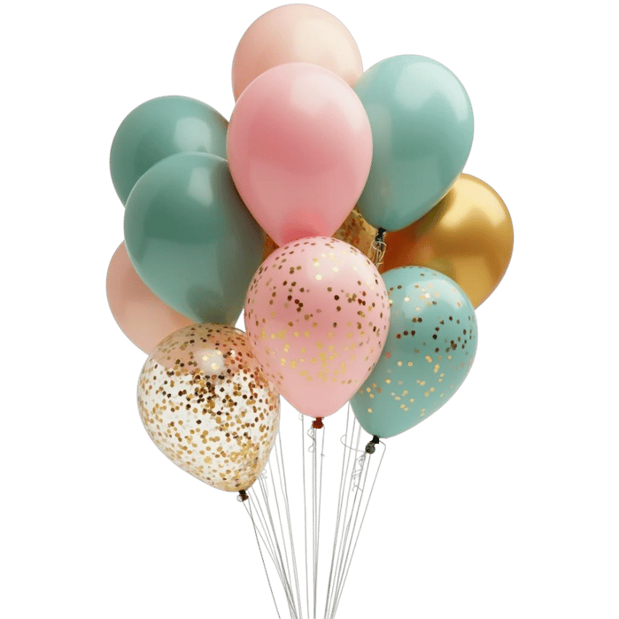 Colorful balloons bouquet for birthday party celebration