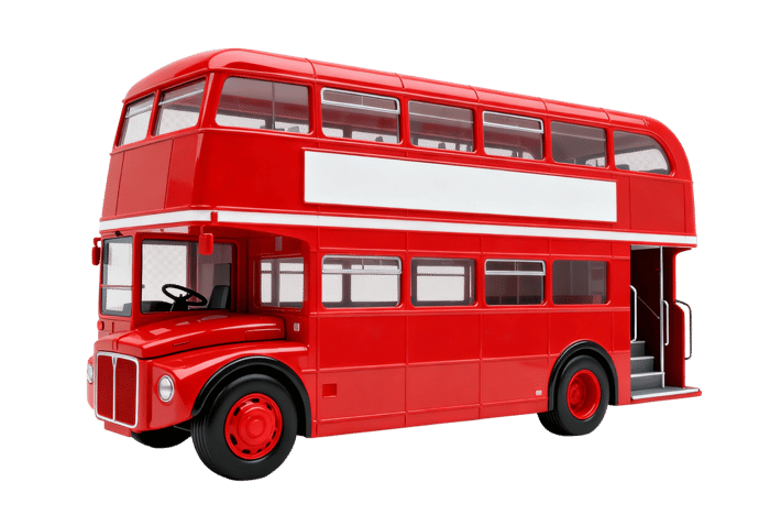 Classic red double decker bus