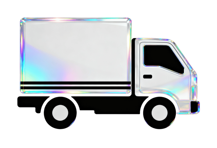 Holographic delivery truck for logistics and transportation