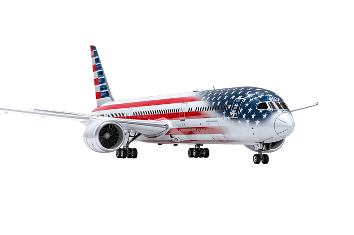 Patriotic Plane Soaring High