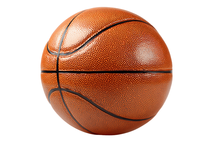 Classic orange basketball.