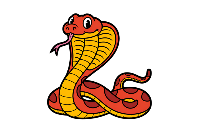 Cartoon cobra illustration