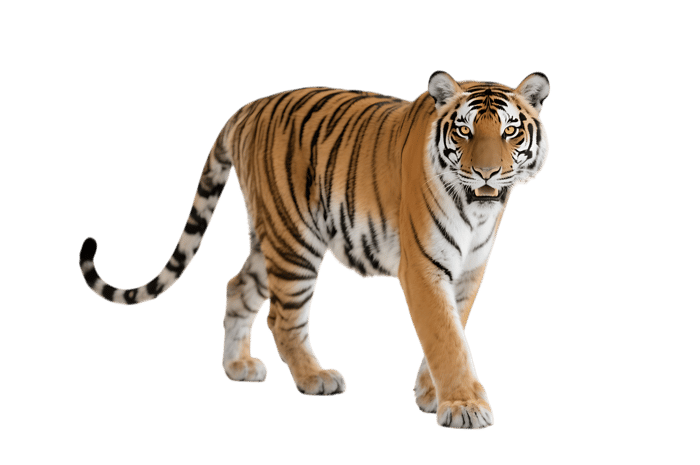 Majestic tiger walking